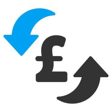 Pound maliyet düz vektör simgesi simgesi