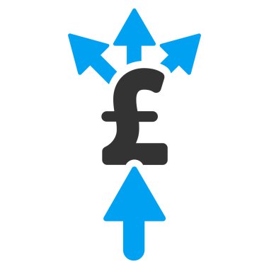 Paylaşım Pound ödeme düz vektör simgesi simgesi