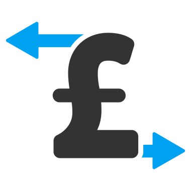 Pound ödeme düz vektör simgesi simgesi