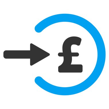 Lirası gelir düz vektör simgesi simgesi