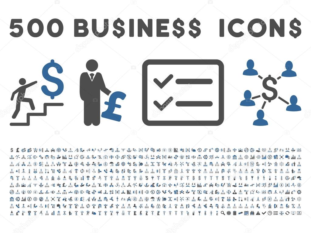 500 Flat Vector Business Icons