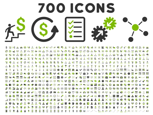 700 iconos de negocio de vectores planos — Vector de stock