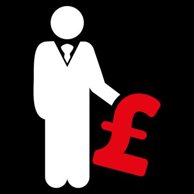 Lirası yatırımcı düz vektör simgesi simgesi