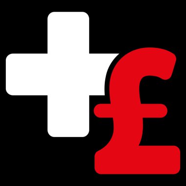 Tıbbi Lirası iş düz vektör simgesi simgesi