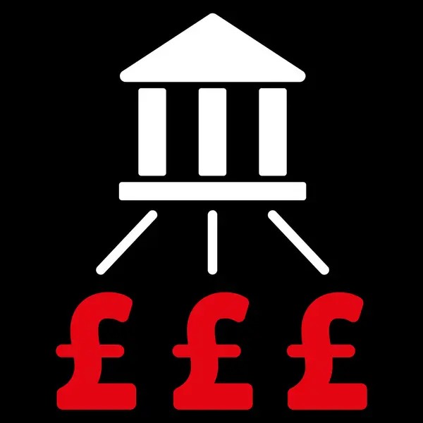 Banku Funt płatności płaski wektor ikony Symbol — Wektor stockowy