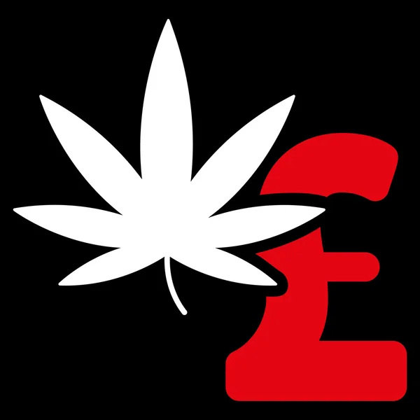Marijuana Pound Business Flat Vector Icon Symbol — Stock Vector