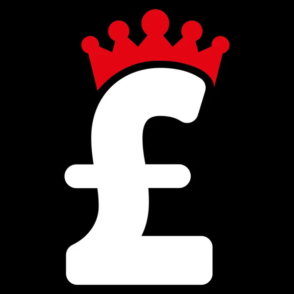 Símbolo plano do ícone do vetor da coroa da libra — Vetor de Stock