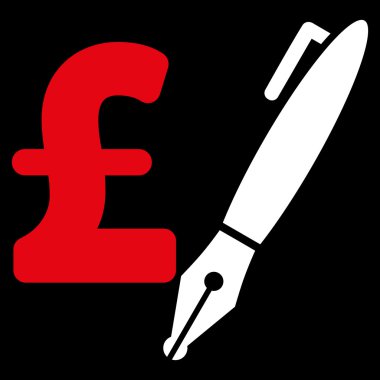 Kalem Lirası fiyat düz vektör simgesi simgesi