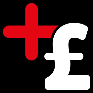 Tıp Lirası fiyat düz vektör simgesi simgesi