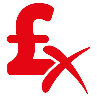 Lirası düz vektör simgesi simgesi reddetmek