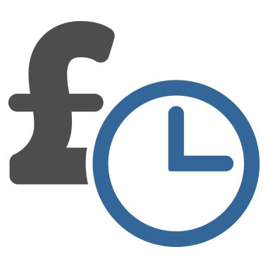 Pound kredi düz vektör simgesi simgesi