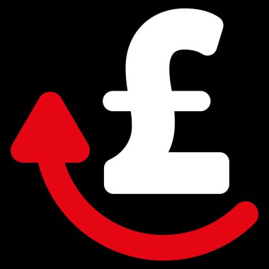 Düz vektör simgesi simgesi pound ödemek