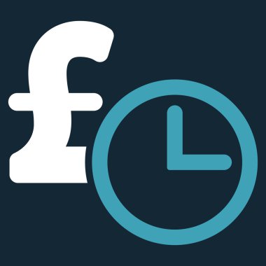 Pound kredi düz vektör simgesi simgesi
