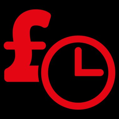 Pound kredi düz vektör simgesi simgesi