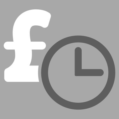 Pound kredi düz vektör simgesi simgesi