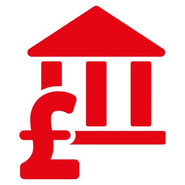 Kütüphane Pound ödeme düz vektör simgesi simgesi