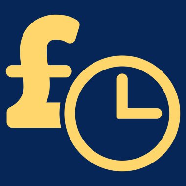 Pound kredi düz vektör simgesi simgesi