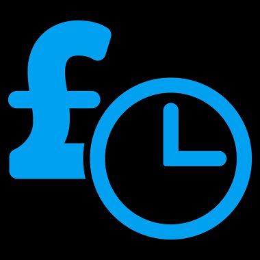 Pound kredi düz vektör simgesi simgesi