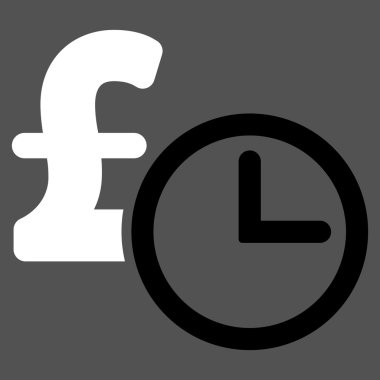 Pound kredi düz vektör simgesi simgesi