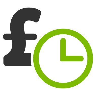 Pound kredi düz vektör simgesi simgesi