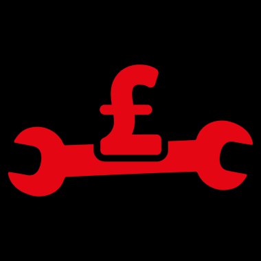 Düz vektör simgesi simgesi hizmet Lirası maliyet