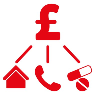 Hayat Lirası düz vektör simgesi simgesi giderleri