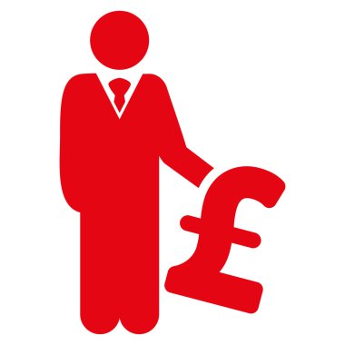 Lirası yatırımcı düz vektör simgesi simgesi