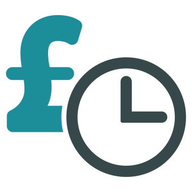 Pound kredi düz vektör simgesi simgesi