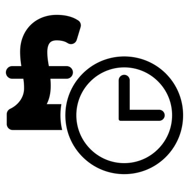 Pound kredi düz vektör simgesi simgesi