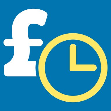 Pound kredi düz vektör simgesi simgesi