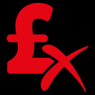 Lirası düz vektör simgesi simgesi reddetmek