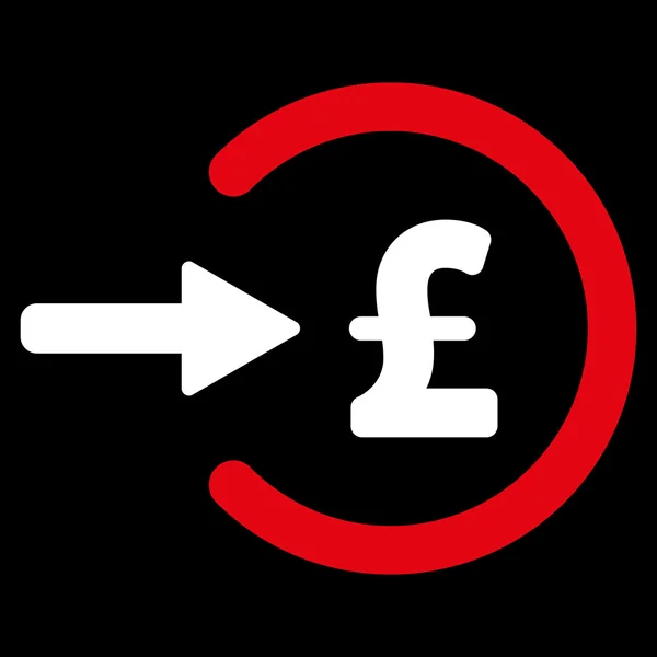 Pound Income Flat Vector Icon Symbol — Stock Vector