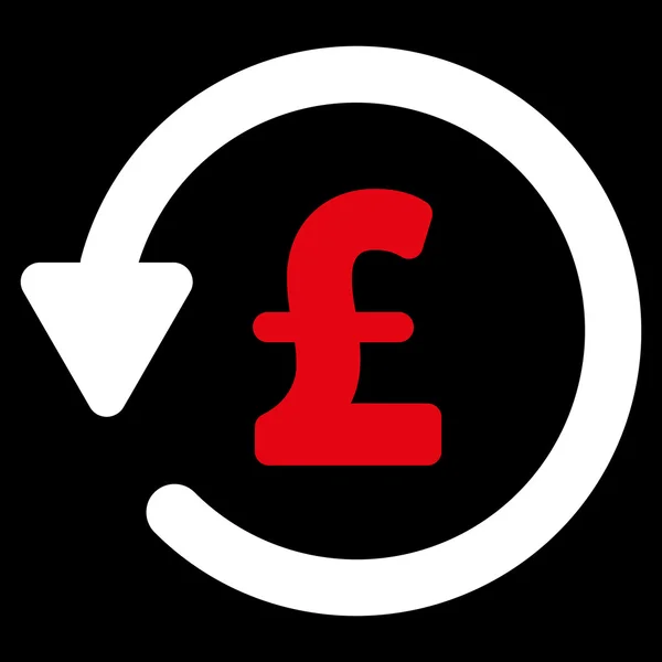 Pound Rebate Flat Vector Icon Symbol — Stock Vector