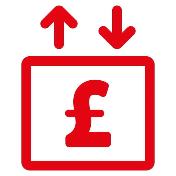 Font pénzt lift lapos Vector Icon szimbólum — Stock Vector