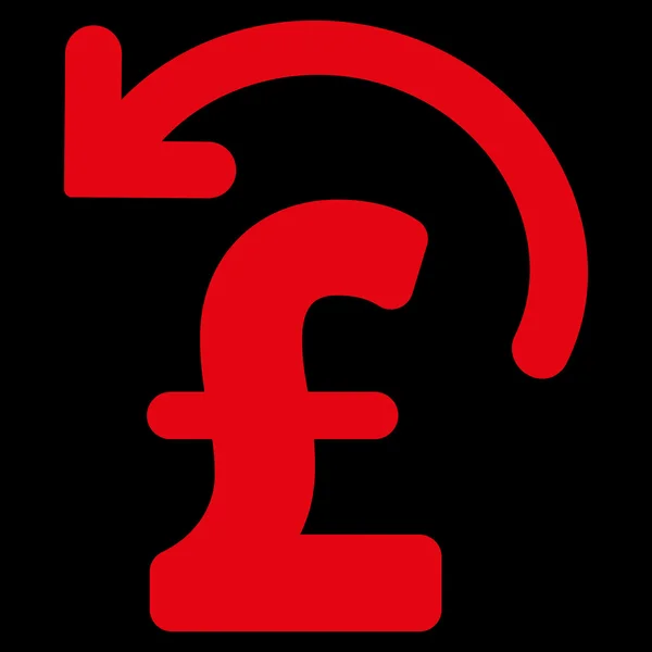 Undo Pound Payment Flat Vector Icon Symbol — Stock Vector
