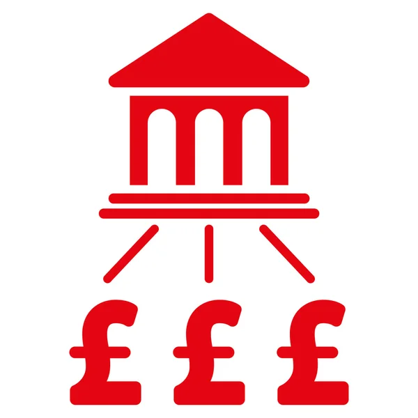 Simbol Ikon Vektor Flat Skema Bank Pound - Stok Vektor