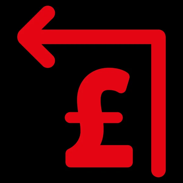 Pound Moneyback Flat Vector Icon Symbol — Stock Vector