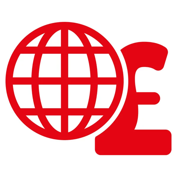 Símbolo de ícone de vetor plano de finanças de libra global —  Vetores de Stock