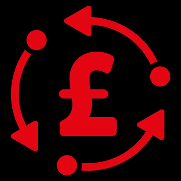 Símbolo plano do ícone do vetor da rotação da libra — Vetor de Stock