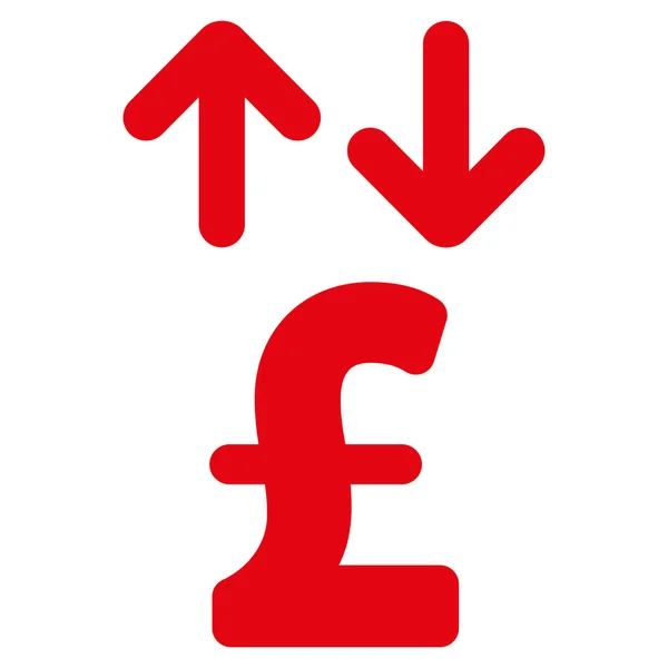 Funt transakcji płaski wektor ikony Symbol — Wektor stockowy