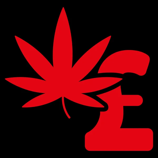 Marihuana Pfund Geschäft flache Vektor Symbol Symbol — Stockvektor