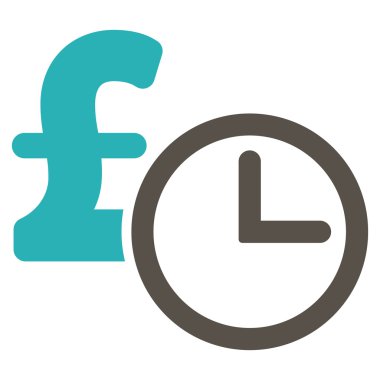 Pound kredi düz vektör simgesi simgesi