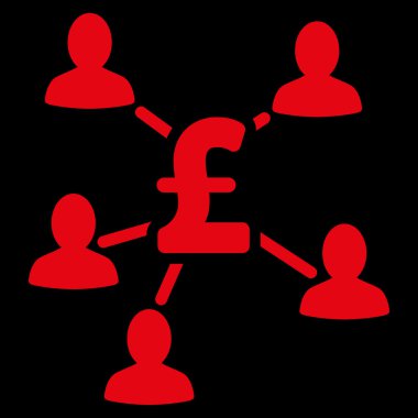 Vektör simgesi simgesi pound ödeme istemcilerinin düz