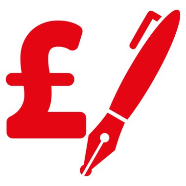 Kalem Lirası fiyat düz vektör simgesi simgesi