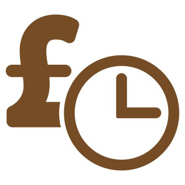 Pound kredi düz vektör simgesi simgesi