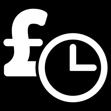 Pound kredi düz vektör simgesi simgesi
