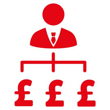 Boss Pound Ödemeler Düz Vektör Simge Sembolü