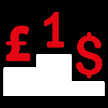 Doları Lirası rekabet düz vektör simgesi simgesi