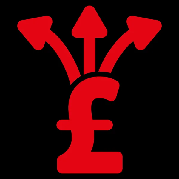 Simbolo icona vettoriale piatta libbra — Vettoriale Stock