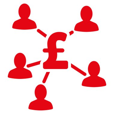 Vektör simgesi simgesi pound ödeme istemcilerinin düz